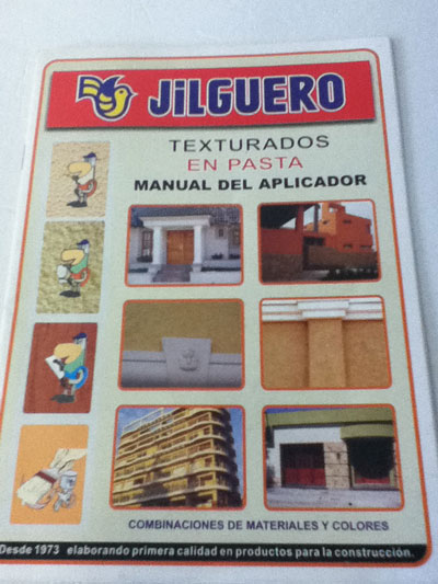Manual del aplicador Jilguero para texturados en pasta.